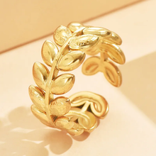 Load image into Gallery viewer, Leaf Wrap Ring Open Ring
