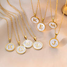 Load image into Gallery viewer, White and Gold Letter Necklace