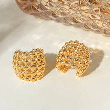 Load image into Gallery viewer, Gold Honeycomb Ear Cuffs