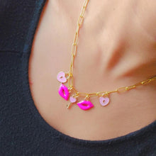 Load image into Gallery viewer, Kiss in Pink Charms Necklace