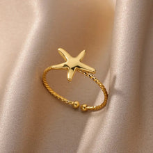 Load image into Gallery viewer, Adjustable Starfish Ring