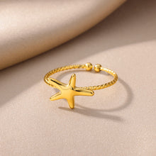 Load image into Gallery viewer, Adjustable Starfish Ring