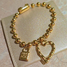 Load image into Gallery viewer, UN- Lock and Heart Bracelet