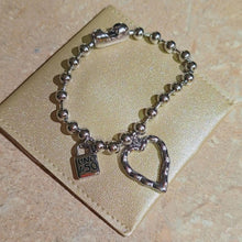 Load image into Gallery viewer, UN- Lock and Heart Bracelet
