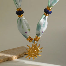 Load image into Gallery viewer, Bandana Sun Charm Necklace