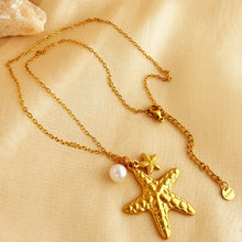 Load image into Gallery viewer, Summer Starfish Pearl Necklace
