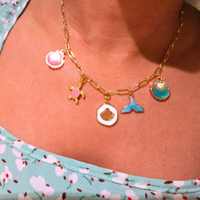 Load image into Gallery viewer, Summer Mermaid Charm Necklace