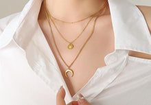 Load image into Gallery viewer, Moon And Stars 3 in 1 Necklace