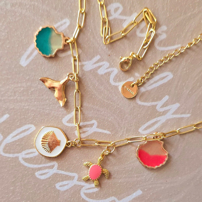 Summer Mermaid Charm Necklace