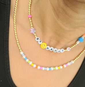 Diferent Colors Beaded Women'S Necklace