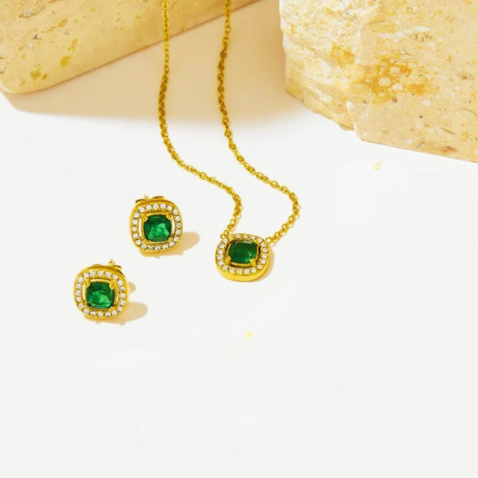 Green Fashion Jewelry Set