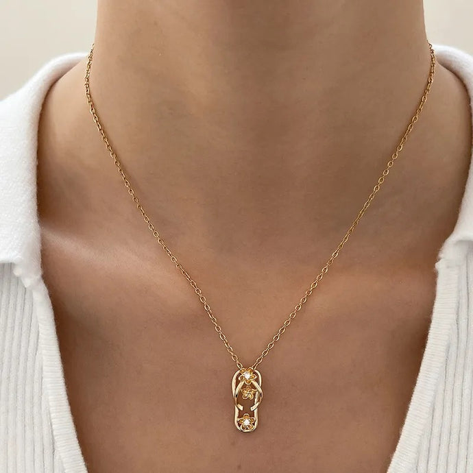 Flip Flop and Flower Necklace