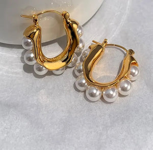 Small Irregular Pearl Earrings