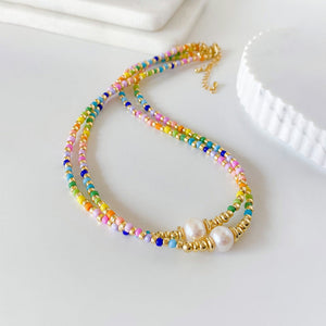 Vacation Colorful Mixed Necklace