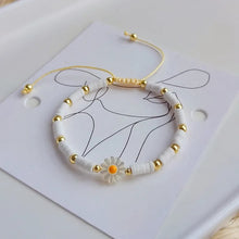 Load image into Gallery viewer, Summer  White Flower Beaded Elastic
