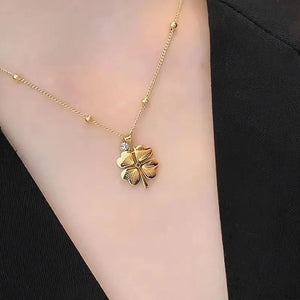 Four Leaf Golden Necklace