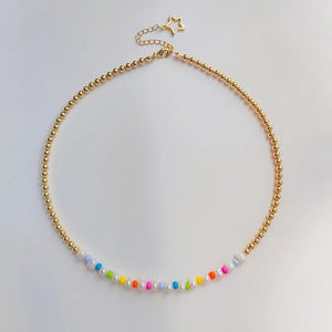 Diferent Colors Beaded Women'S Necklace