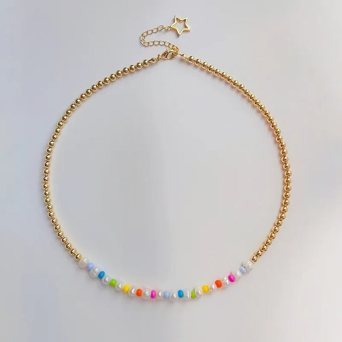 Diferent Colors Beaded Women'S Necklace