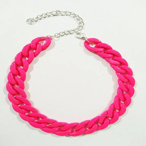 Chunky Colorful Chain Necklaces