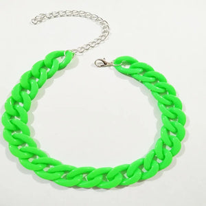 Chunky Colorful Chain Necklaces
