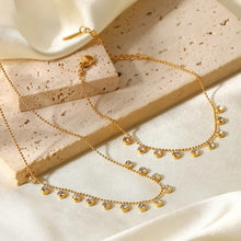Load image into Gallery viewer, Circle Crystal Clear Necklace

