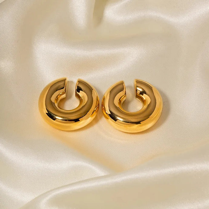 Slim Curve Golden Ear Cuffs