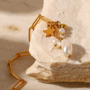 Star Pearl Tassel Bracelet