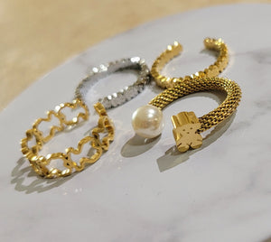 T-Golden Mini Bear Adjustable Ring