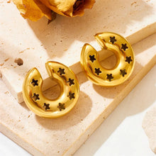 Load image into Gallery viewer, Roma Star Hoop Ear Cuffs
