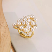 Load image into Gallery viewer, Party Fashion Pearl Ring Free Size
