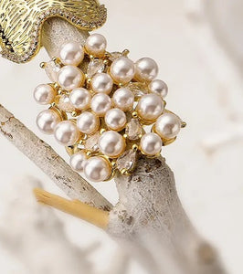 Party Fashion Pearl Ring Free Size