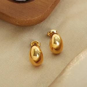 Mini Golden Water Drop Earrings