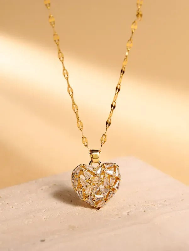 Elegant Glam Heart Necklace