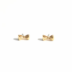Mini Bow Golden Earrings