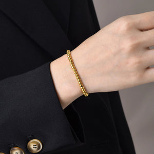 Elastic Gold Bead Medium Bracelet