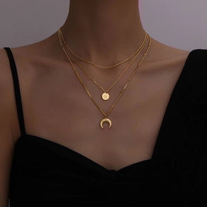 Fashion Moon 3 in 1 Necklace