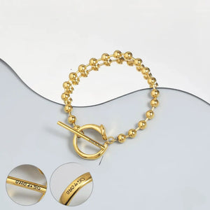 UN-Bead Ot Chain Gold Bracelet