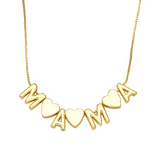 Load image into Gallery viewer, Mama Golden and Heart Letters Necklace
