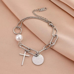 Lady Streetwear Cross Bracelet