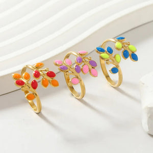 Colors Leaf Open Ring