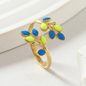 Colors Leaf Open Ring