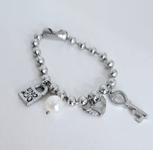 Load image into Gallery viewer, UN- Small White Charms Bracelet
