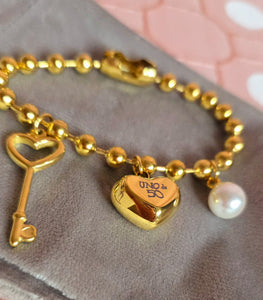 UN- Key and Heart Bracelet