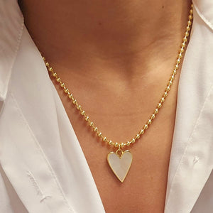 Adjustable My White Heart Necklace