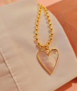 Adjustable My White Heart Necklace