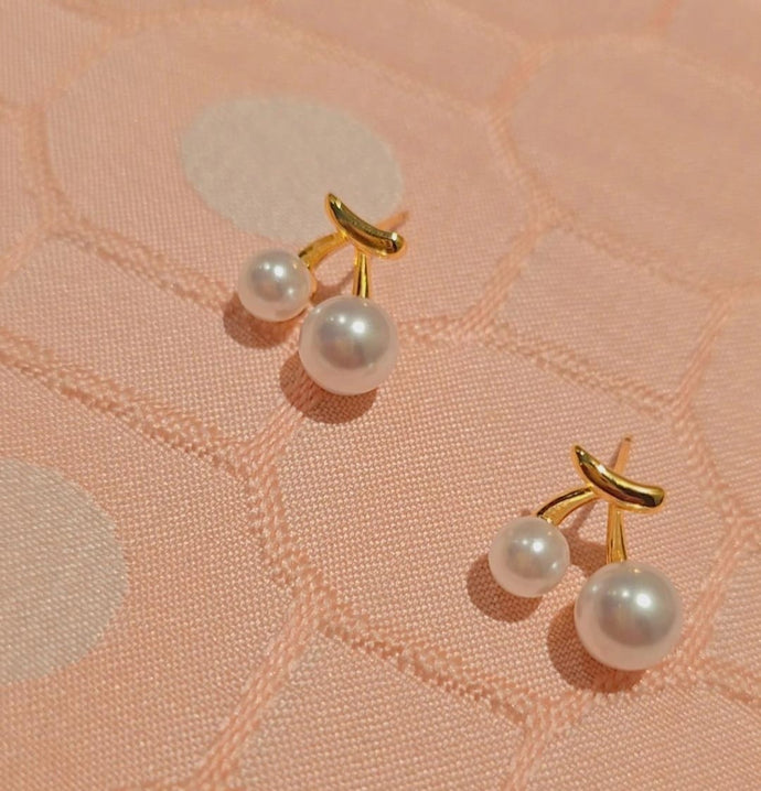 White Cherries Earrings