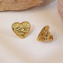 Load image into Gallery viewer, Golden Grace Heart Earrings
