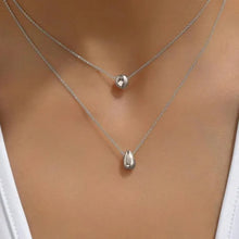 Load image into Gallery viewer, Double Water Drop Necklace
