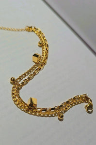 Double Elegant Square Bracelet