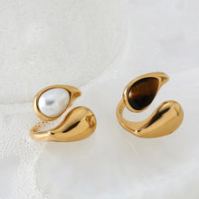 Load image into Gallery viewer, Modern Pearl Open Ring

